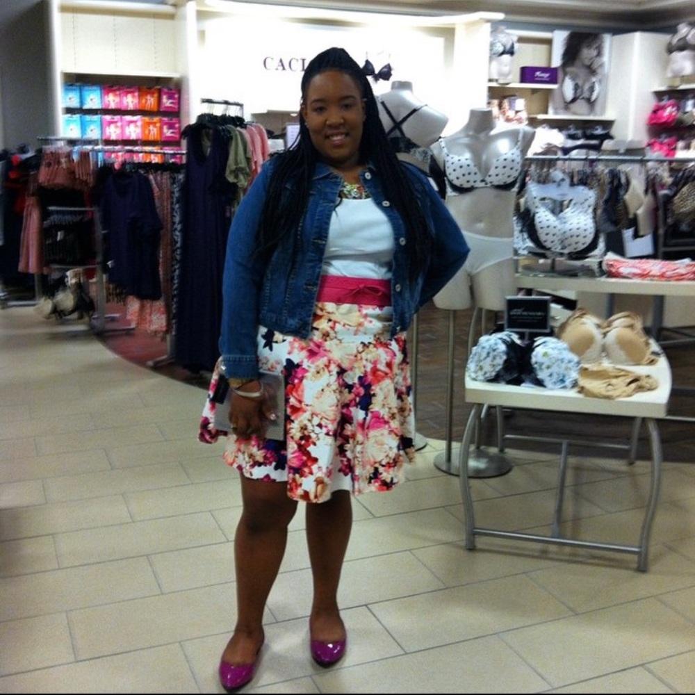 Lane Bryant floral skirt